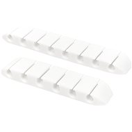 Organizér kabelů AlzaPower Long Cable Clips 2 pcs bílé - Organizér kabelů