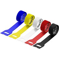 Organizér kabelů AlzaPower VelcroStrap+ Origin 10pcs mix - Organizér kabelů