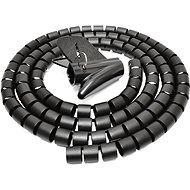 Organizér kabelů AlzaPower Cable Tube 1,5m černá - Organizér kabelů