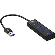 USB Hub AlzaPower Core USB-A (M) na 4× USB-A (F) černá