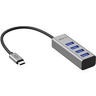 AlzaPower AluCore USB-C (M) na 4× USB-A (F) vesmírně šedá