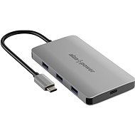 AlzaPower Metal USB-C Dock Station 8v1 Dual Screen C8 vesmírně šedý - Dokovací stanice