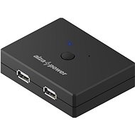 Přepínač AlzaPower USB 2.0 2 In 2 Out KVM Switch Selector černý - Přepínač