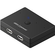 AlzaPower USB 2.0 4 In 2 Out KVM Switch Selector černý - Přepínač