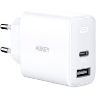 Aukey Swift Series 32W 2-Port USB + USB-C PD Charger White - Nabíječka do sítě