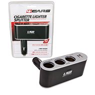 4CARS Roztrojka zapalovače pevná 12/24V s USB 2.0 - Autoadaptér