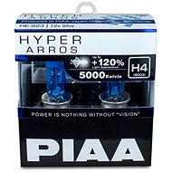 PIAA Hyper Arros 5000K H4 + 120%. jasně bílé světlo o teplotě 5000K, 2ks - Autožárovka