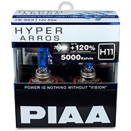 PIAA Hyper Arros 5000K H11 + 120%. jasně bílé světlo o teplotě 5000K, 2ks - Autožárovka