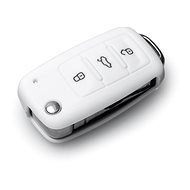 Ochranné silikonové pouzdro na klíč pro VW/Seat/Škoda s vystřelovacím klíčem, barva bílá - Obal na klíče od auta