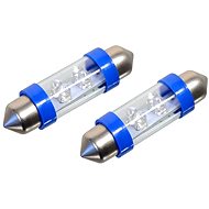 COMPASS Žárovka 4LED 12V suf.11X39 SV8.5 modrá 2ks - LED autožárovka