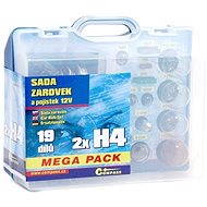 COMPASS  MEGA H4+H4+pojistky, náhradní sada 12V - Sada autožárovek