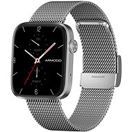 ARMODD Squarz 11 Pro stříbrná s kovovým řemínkem + silikonový řemínek - Chytré hodinky