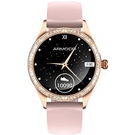 ARMODD Candywatch Crystal 2 zlatá s růžovým řemínkem - Chytré hodinky