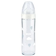 Kojenecká láhev NUK kojenecká láhev Love, 240 ml - skleněná, bílé balóny - Kojenecká láhev