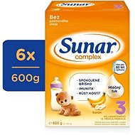 Sunar Complex 3 banán 6× 600 g - Kojenecké mléko