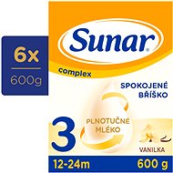 Sunar Complex 3 batolecí mléko vanilka, 6× 600 g - Kojenecké mléko