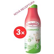 BABYBIO Croissance 3 Bio 3× 1 l - Tekuté kojenecké mléko