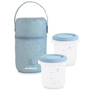 Food Container Set MINILAND Thermal insulation case + food cups Blue 2 pcs