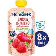 HAMÁNEK Jahoda 8× 100 g - Kapsička pro děti