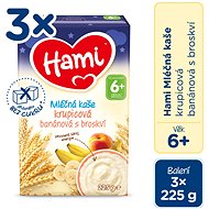 Hami Milk porridge semolina banana with peaches for a good night 3 × 225 g - Milk Porridge