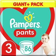 Plenkové kalhotky PAMPERS Pants vel. 3, Gaint Pack 86 ks