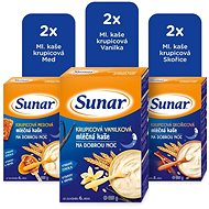 Sunar Mix mléčná kaše na dobrou noc L 6× 225 g - Mléčná kaše