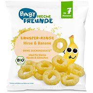 Freche Freunde BIO Křupavé kroužky - Proso a banán 20 g - Křupky pro děti