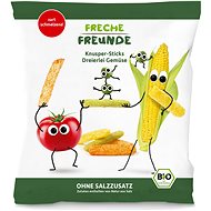 Freche Freunde BIO Zeleninové tyčinky s rajčetem, kukuřicí a hráškem 30 g - Křupky pro děti