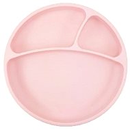 Plate MINIKOIOI Split Silicone with Suction Cup - Pink