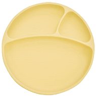 Talíř MINIKOIOI Dělený silikonový s přísavkou - Yellow
