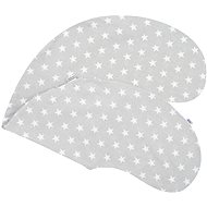 NEW BABY povlak na kojící polštář hvězdičky šedý - Kojicí polštář