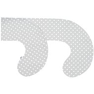 NEW BABY povlak na kojící polštář ve tvaru C xl šedý s puntíky - Kojicí polštář