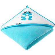 AKUKU baby towel 100 × 100 turquoise with frog