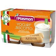 PLASMON dezert jogurt a sušenka 2× 120 g, 6m+ - Příkrm