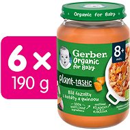 GERBER ORGANIC 100% rostlinný příkrm bílé fazolky se sladkým bramborem a quinoou 6× 190 g - Příkrm