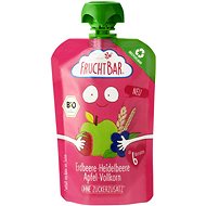 FruchtBar BIO 100% recykovatelná ovocná kapsička s jablkem, jahodou, borůvkami a špaldou 100 g - Kapsička pro děti