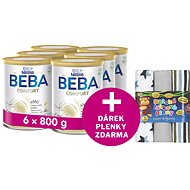BEBA COMFORT 2 HM-O,  6× 800 g + T-Tomi plenky modré hvězdičky - Kojenecké mléko