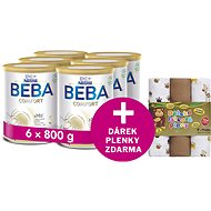 BEBA COMFORT 3 HM-O,  6× 800 g + T-Tomi plenky opice - Kojenecké mléko