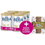 BEBA COMFORT 4 HM-O,  6× 800 g + T-Tomi plenky opice - Kojenecké mléko