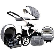 RAF-POL 3-in-1 White Lux Carbon - Baby Buggy