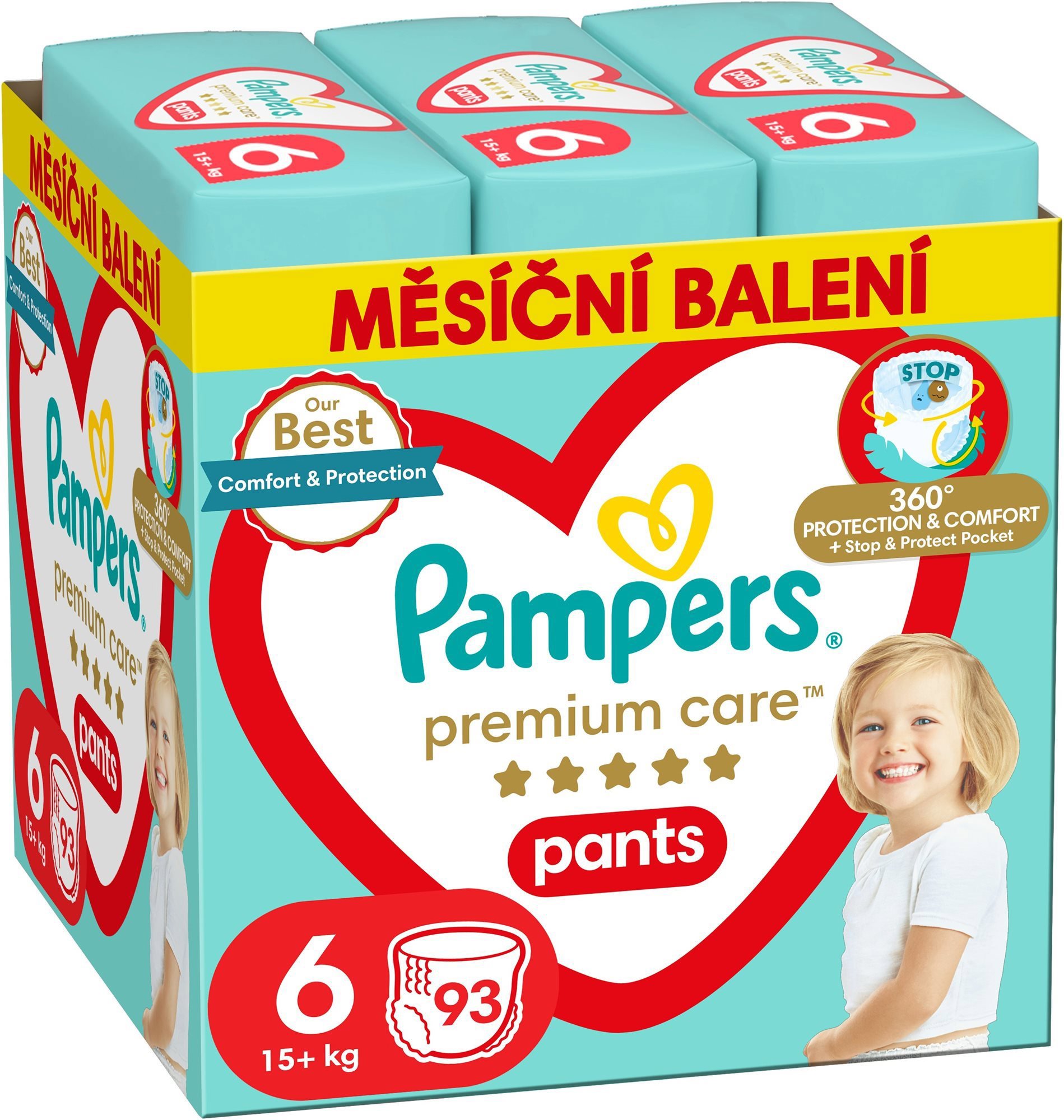 PAMPERS Premium Care Pants vel. 6 (93 ks) - Plenkové kalhotky