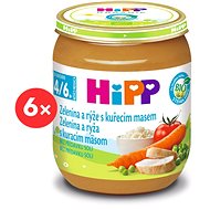 Příkrm HiPP BIO Zelenina a rýže s kuřecím masem - 6× 125 g