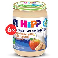 Mléčná kaše HiPP BIO Kaše na dobrou noc s keksy a jablky - 6× 190 g - Mléčná kaše