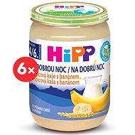 Mléčná kaše HiPP BIO Kaše na dobrou noc krupicová s banánem - 6× 190 g - Mléčná kaše