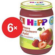 Příkrm HiPP BIO Jablka s jahodami a malinami - 6× 190 g - Příkrm
