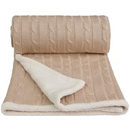 T-TOMI pletená deka Winter Beige, 80 × 100 cm - Deka