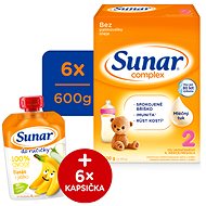 Sunar Complex 2, 6× 600 g + dárek - Kojenecké mléko