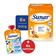 Sunar Complex 3, 6× 600 g + dárek - Kojenecké mléko