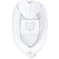 New Baby Luxurious Nest with Pillow and Heart Motif - White - Baby Nest
