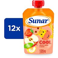Sunar Cool ovocná kapsička jahoda, banán, jablko 12× 120 g - Kapsička pro děti